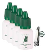 4 Óleo para Unhas AR Tratamento 6x1 Abelha Rainha 12 ml + Cortador de Unha