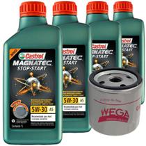 4 Óleo Sintético 5W30 Castrol e Filtro Wega Celta