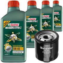 4 Óleo Sintético 5W40 Castrol e Filtro Óleo Tecfil Voyage 1.0 1.6 8V Flex 2010 a 2013