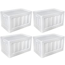 4 Organizador Prático Design Dobrável Premium C/ Tampa 75Lts - Arqplast