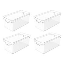 4 Organizadores De Armário 30X15X13Cm - Natural