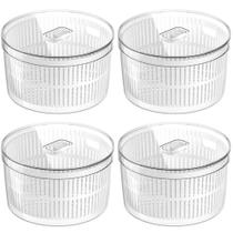 4 Organizadores Verduras Saladas Geladeira 5,5l Clear Fresh Cesto Restaurantes
