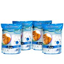 4 Pacotes Areia de Gato Micro Cristais de Sílica Chalesco Super Clumping