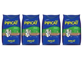 4 pacotes Areia Sanitária Higiênica para gatos Kelco Pipicat Classic 4kg 4 pacotes Areia Sanitária Higiênica para gatos Kelco Pipicat Classic 4kg