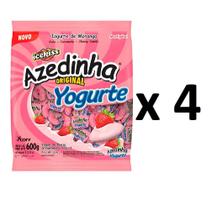 4 Pacotes Bala Mastigável Azedinha Iogurte 600gr cada
