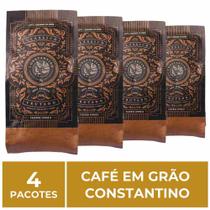 4 Pacotes de 250g, Café em Grão, Constantino