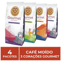 4 Pacotes de 250g, Café Moído, Três Corações Gourmet 4 Pacotes de 250g, Café Moído, Três Corações Gourmet