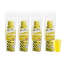 4 pacotes de Copo de 200ml Amarelo estriado PS Copaza com 50 unidades 4 pacotes de Copo de 200ml Amarelo estriado PS Copaza com 50 unidades