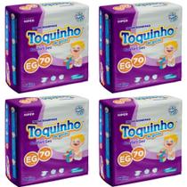 4 pacotes de Fralda Toquinho Confort Sec EG c/280 unidades