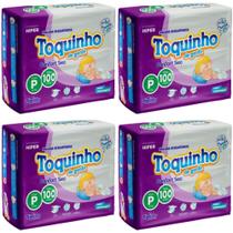 4 pacotes de Fralda Toquinho Confort Sec Tamanho P c/400 unidades
