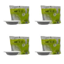 4 Pacotes de Prato Fundo 21cm Branco para Refeição Kerocopo com 10 unidades