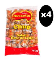 4 Pacotes Fondant Chup Doce De Leite Rossetto 750G