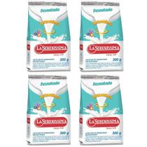 4 Pacotes Leite em Pó Desnatado LA SERENÍSSIMA Sachê 300g