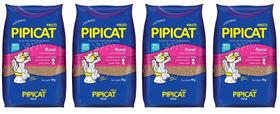 4 pacotes Pipicat Floral Areia Higiênica Perfumada Para Gatos 4KG 4 pacotes Pipicat Floral Areia Higiênica Perfumada Para Gatos 4KG