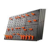 4 Paineis Parede Porta Ferramentas Com 72 Ganchos De Alta Resistência Ajax