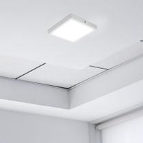 4 Painéis Placa De Led Taschibra 12w Lys Quadrado Sobrepor 3000k Luz Quente 4 Painéis Placa De Led Taschibra 12w Lys Quadrado Sobrepor 3000k Luz Quente