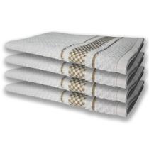 4 Panos de Prato Atoalhado Felpudo 370g/m² Premium Marrom 4 Panos de Prato Atoalhado Felpudo 370g/m² Premium Marrom