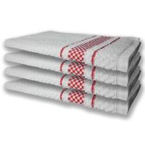 4 Panos de Prato Atoalhado Felpudo 370g/m² Premium Vermelho 4 Panos de Prato Atoalhado Felpudo 370g/m² Premium Vermelho