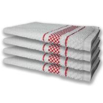 4 Panos De Prato Atoalhado Felpudo 370g/m² Premium Vermelho 4 Panos De Prato Atoalhado Felpudo 370g/m² Premium Vermelho