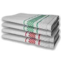 4 Panos de Prato Atoalhado Felpudo Premium Vermelho+Verde 4 Panos de Prato Atoalhado Felpudo Premium Vermelho+Verde