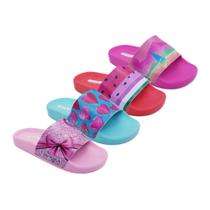 4 Par Chinelo Sandália Slide Infantil Feminino Estampado K54 4 Par Chinelo Sandália Slide Infantil Feminino Estampado K54