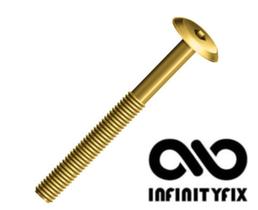 4 Parafusos De 1/4x80 Com Porca Para Montagem de Cama - Móveis Cabeça Tampinha Chave Allen49517002