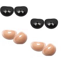 4 Pares Bojo Bio Gel Aumenta, Levanta E Da Volume Nos Seios ( 2 Pares Preto / 2 Pares Bege )