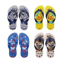 4 Pares Chinelo Sandália Infantil Estampas Menina Menino K37