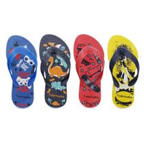 4 Pares Chinelo Sandália Infantil Estampas Menina Menino K37 4 Pares Chinelo Sandália Infantil Estampas Menina Menino K37