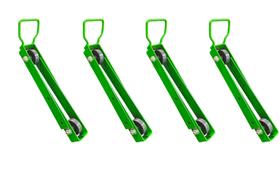 4 Pares Corrediça Com Roldana Para Porteira De Curral Brete - Aço 40x7cm Caçula