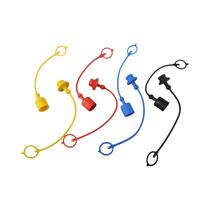 4 Pares De Conectores Rápidos Hidráulicos De Borracha PVC Com Tampa De Poeira Masculina E Tampa De