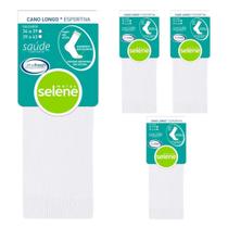 4 pares de meias Esportiva Cano Longo Indicada Diabéticos Selene 6301