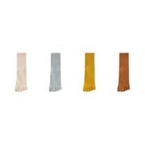 4 Pares de Meias Femininas de Algodão com Cinco Dedos - Meias para Outono/Primavera