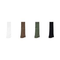 4 Pares de Meias Femininas de Algodão com Cinco Dedos - Meias para Outono/Primavera