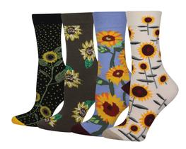 4 pares de meias Wish Island Sunflower Stars para mulheres