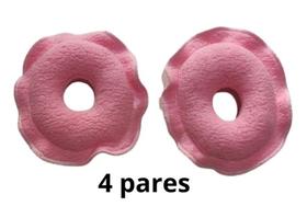4 pares de rosquinhas de amamentação - tecido confortável e lavável
