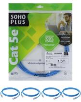4 Patch Cord U/utp Furukawa Sohoplus Cat5e Cmx 1.5m Azul-Claro 4 Patch Cord U/utp Furukawa Sohoplus Cat5e Cmx 1.5m Azul-Claro