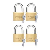 4 Pç Cadeado Latão 50mm Pado Para Portão Mesma Chave 4 Pç Cadeado Latão 50mm Pado Para Portão Mesma Chave