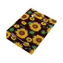 4 pçs primavera flores girassol placemat atividade festival tapetes de mesa 30x40cm