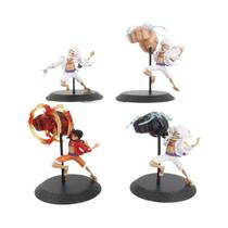 4 pçs/set One Piece Nika Luffy Figuras Pvc Modelo Brinquedos 6.5-10cm