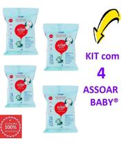 4 PCT Assoar BB Lenços Umedecidos Likluc Com Soro Fisiológico