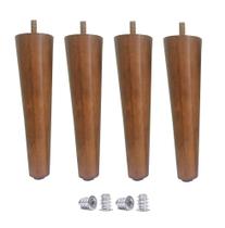 4 Pe Palito 15cm Marrom Claro Bucha Americana Para Moveis 4 Pe Palito 15cm Marrom Claro Bucha Americana Para Moveis