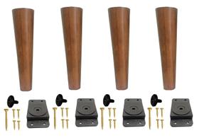 4 Pe Palito 15cm Marrom Claro Chapa Inclinada Pvc Parafusos 4 Pe Palito 15cm Marrom Claro Chapa Inclinada Pvc Parafusos