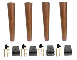 4 Pe Palito 35cm Marrom Claro Chapa Inclinada Pvc