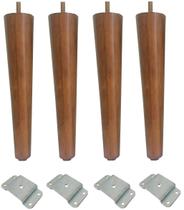 4 Pe Palito 35cm Marrom Claro Chapa Reta Metal Aço 4 Pe Palito 35cm Marrom Claro Chapa Reta Metal Aço