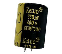 4 peças - capacitor eletrolitico 330x400v - 330uf x 400v