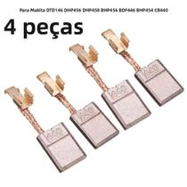 4 Peças De Escovas De Carbono Para Furadeira Sem Fio Makita DTD146 DHP456 DHP458 BHP456 BDF446
