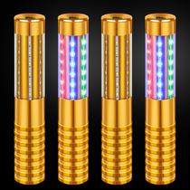 4 peças de LED RGB Strobe Baton Light Recarregable Bottle Service Sparklers Stick Garrafa de champanhe reutilizável LED portátil para Club Stage, boate, festa, concerto, evento, bar ao ar livre - dourado