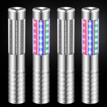 4 peças de LED RGB Strobe Baton Light Recarregable Bottle Service Sparklers Stick Garrafa de champanhe reutilizável LED portátil para Club Stage, boate, festa, concerto, evento, bar ao ar livre - prata