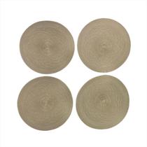 4 Peças Descanso Pratos Redondo 38Cm Jogo Americano Fendi